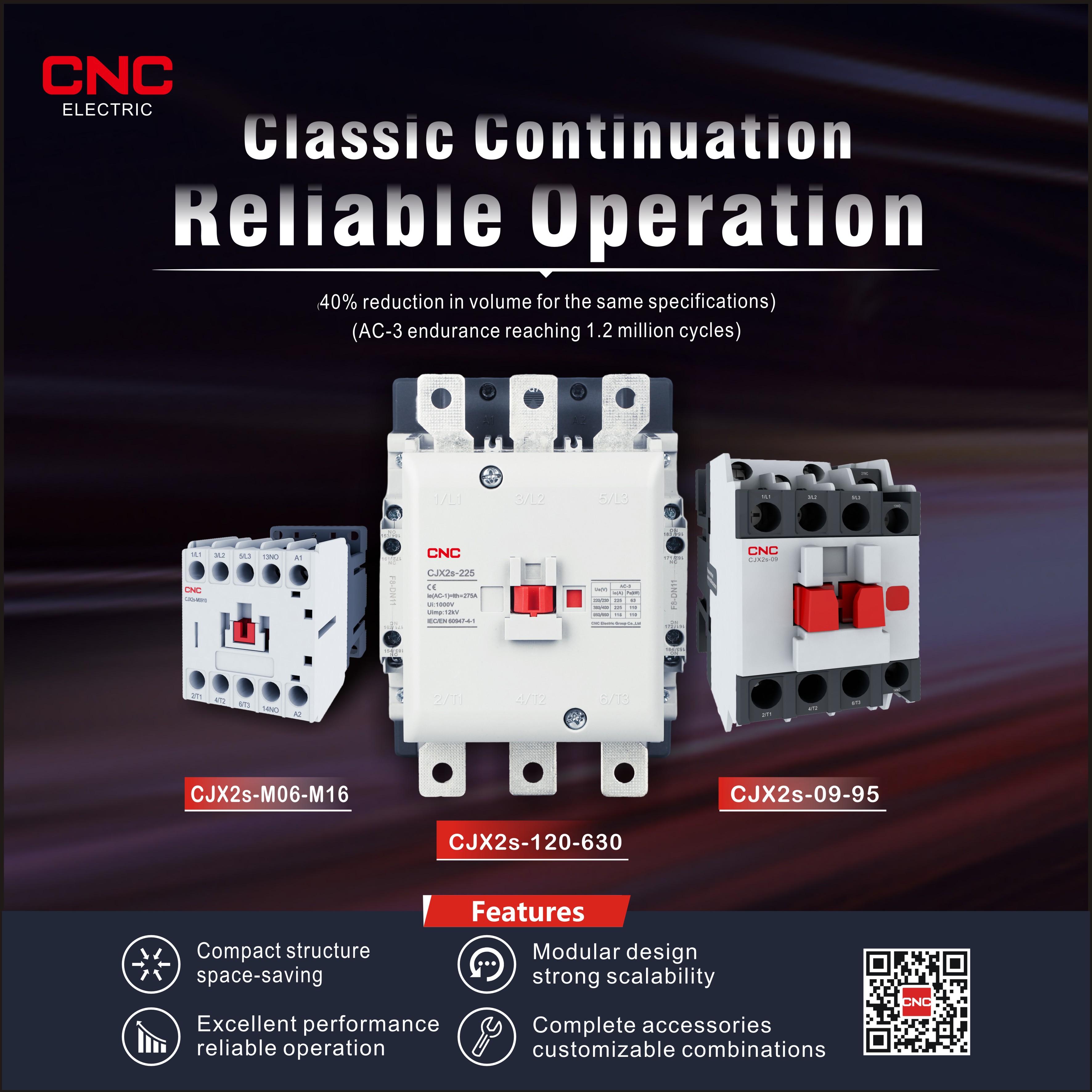 CNC | New AC Contactor with Current Range Optional 6-16A and 120-630A